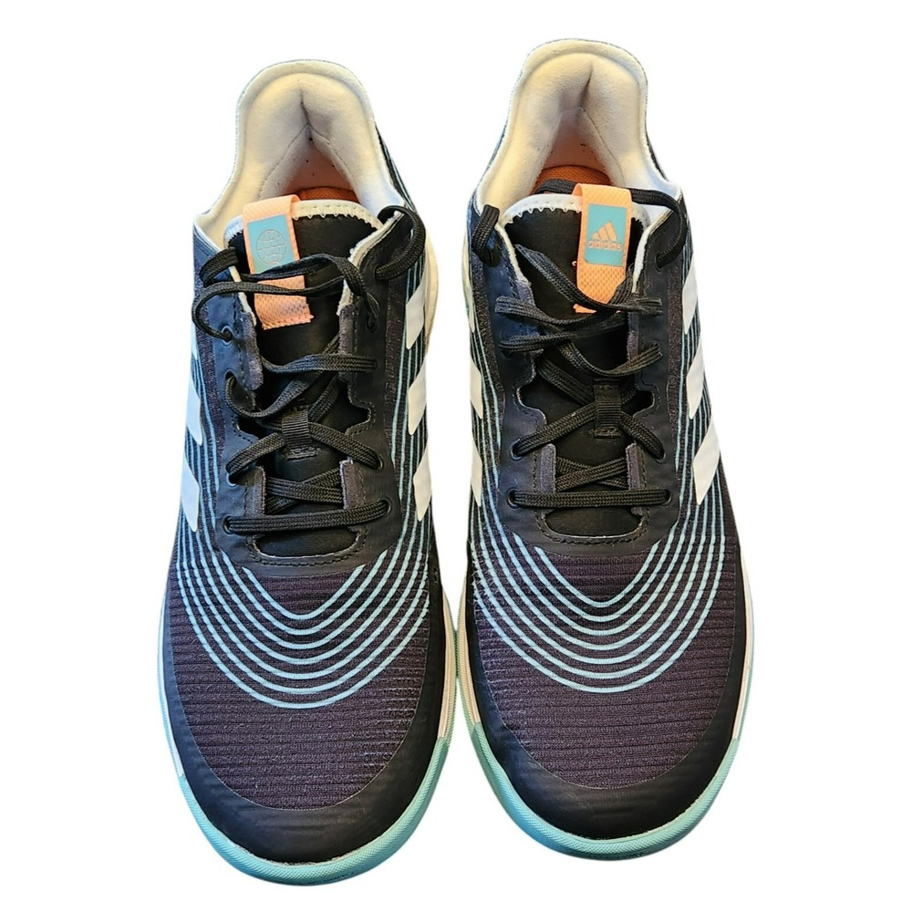 Adidas Crazyflight Mens Volleyball Shoes Black White Teal GX3748 Size 10.5